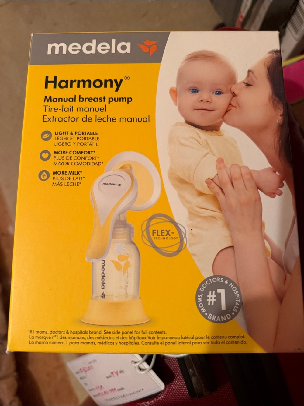 Medela Harmony Manual Pump - Yellow & White Box